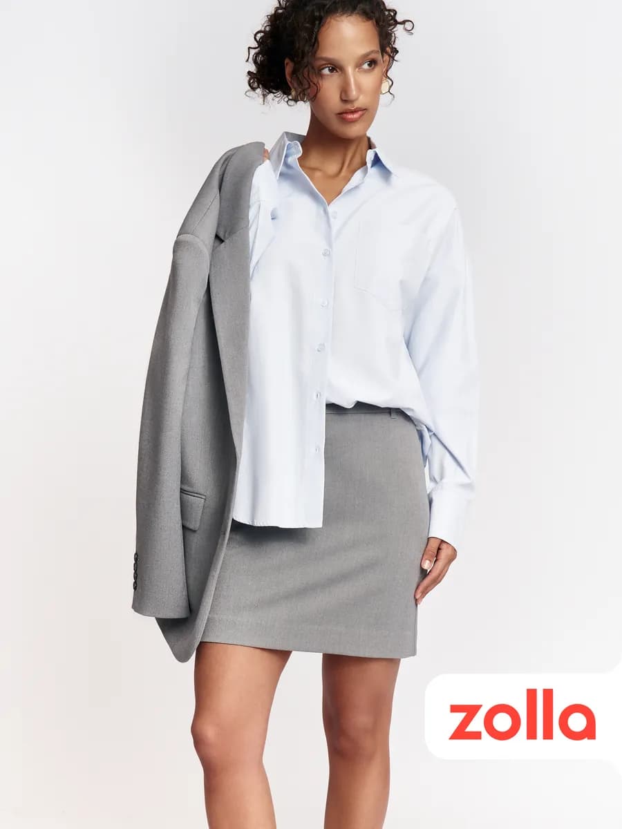 Женская свободная рубашка с карманом