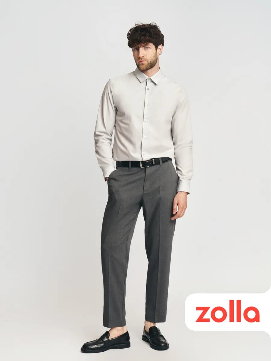 Мужские брюки силуэта Carrot из хлопка