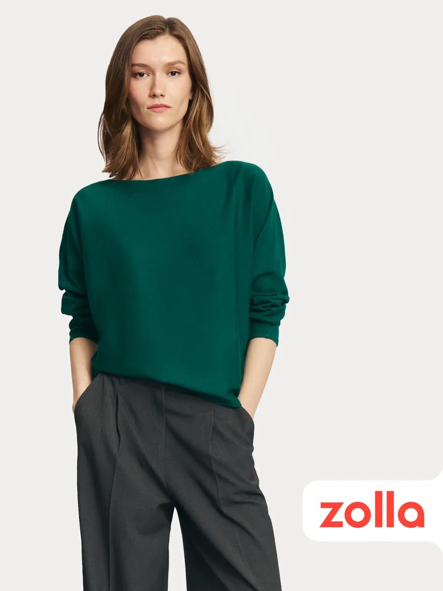 Женский джемпер из вязаного трикотажа