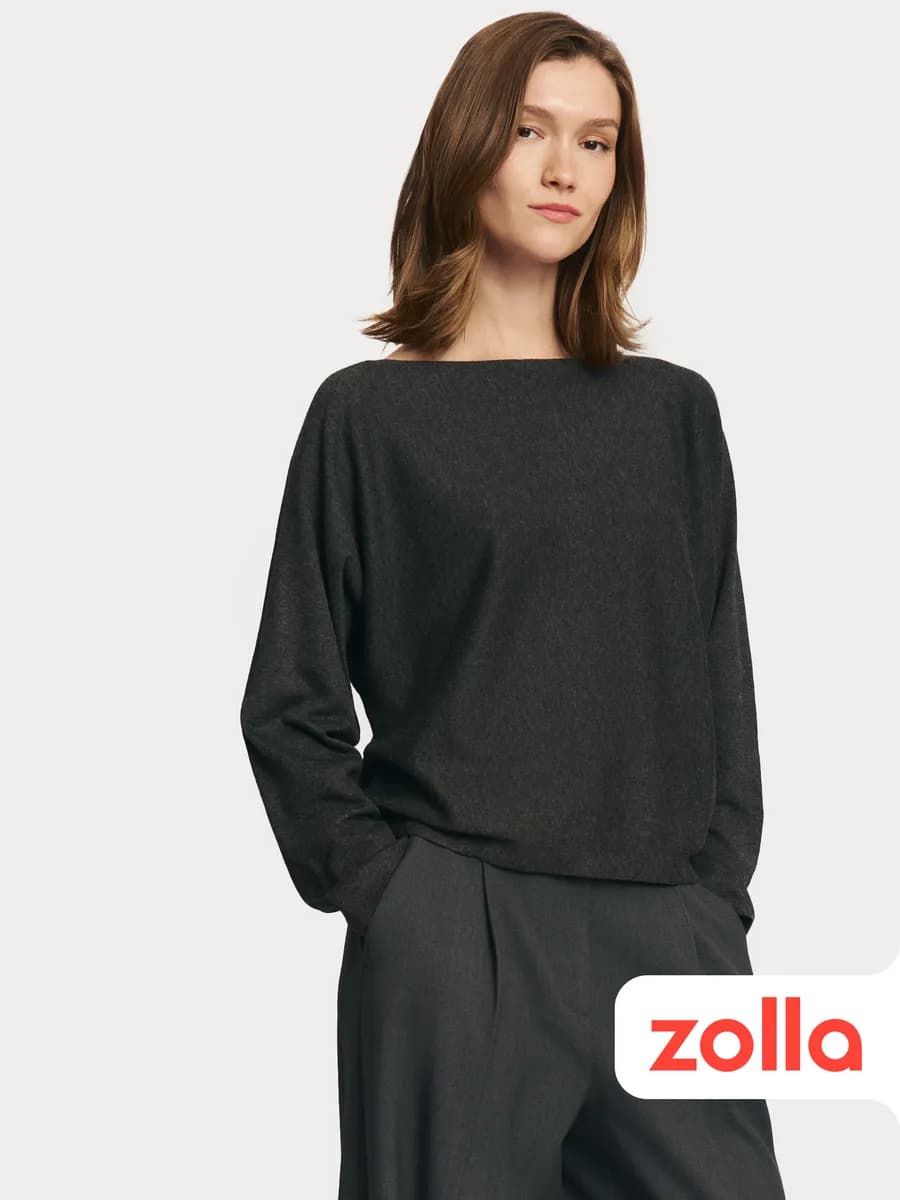 Женский джемпер из вязаного трикотажа