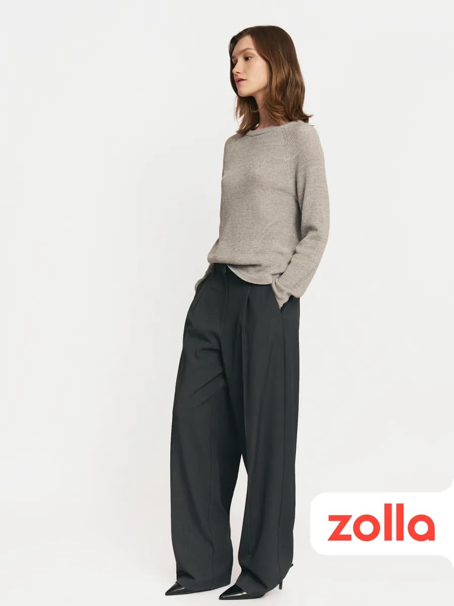 Вязаный женский джемпер из акрила