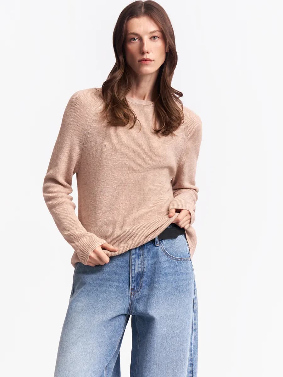 Вязаный женский джемпер из акрила