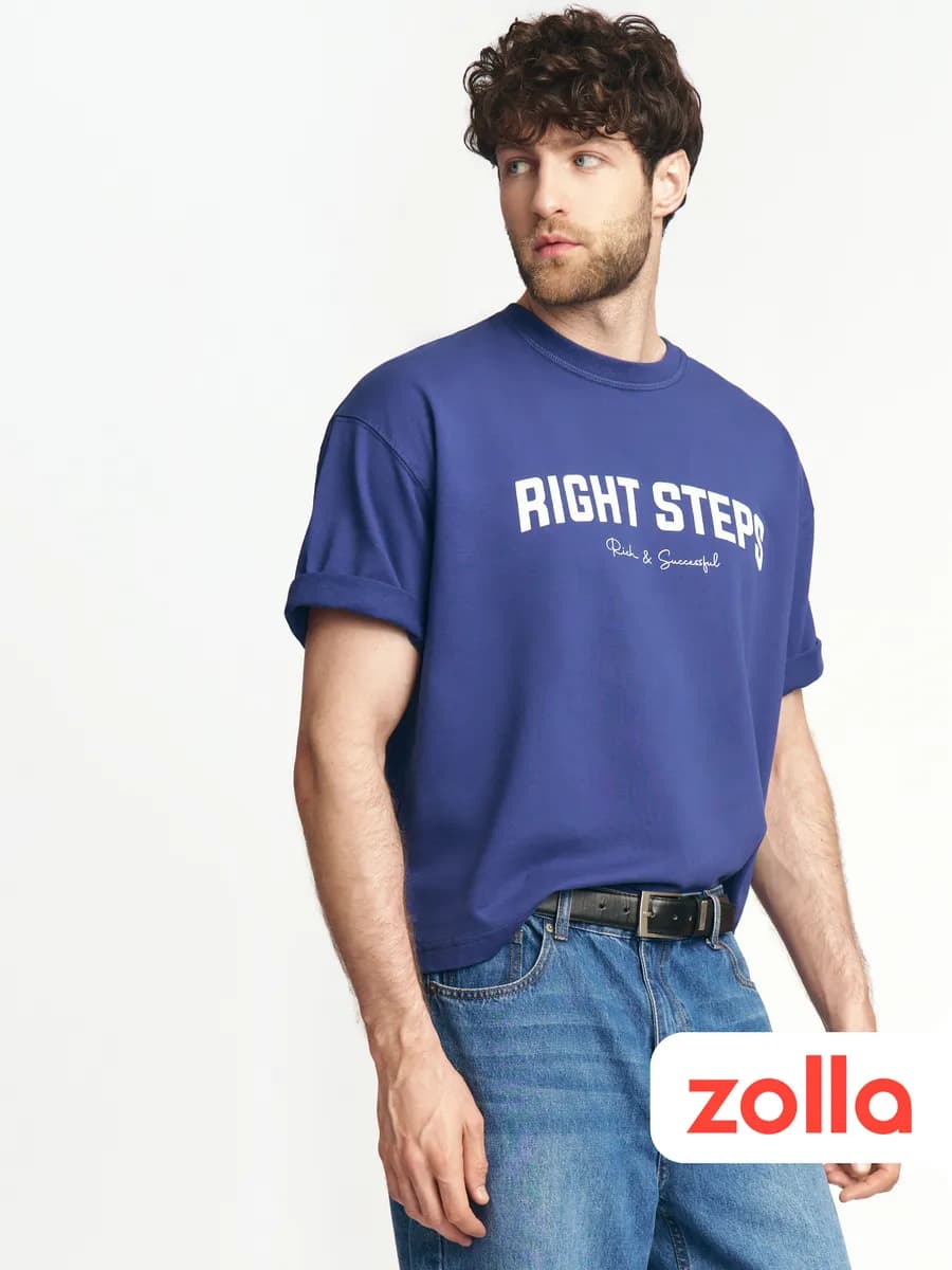 Мужская футболка из хлопка с надписью