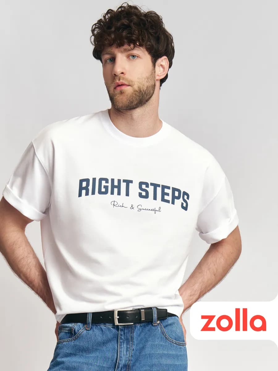 Мужская футболка из хлопка с надписью