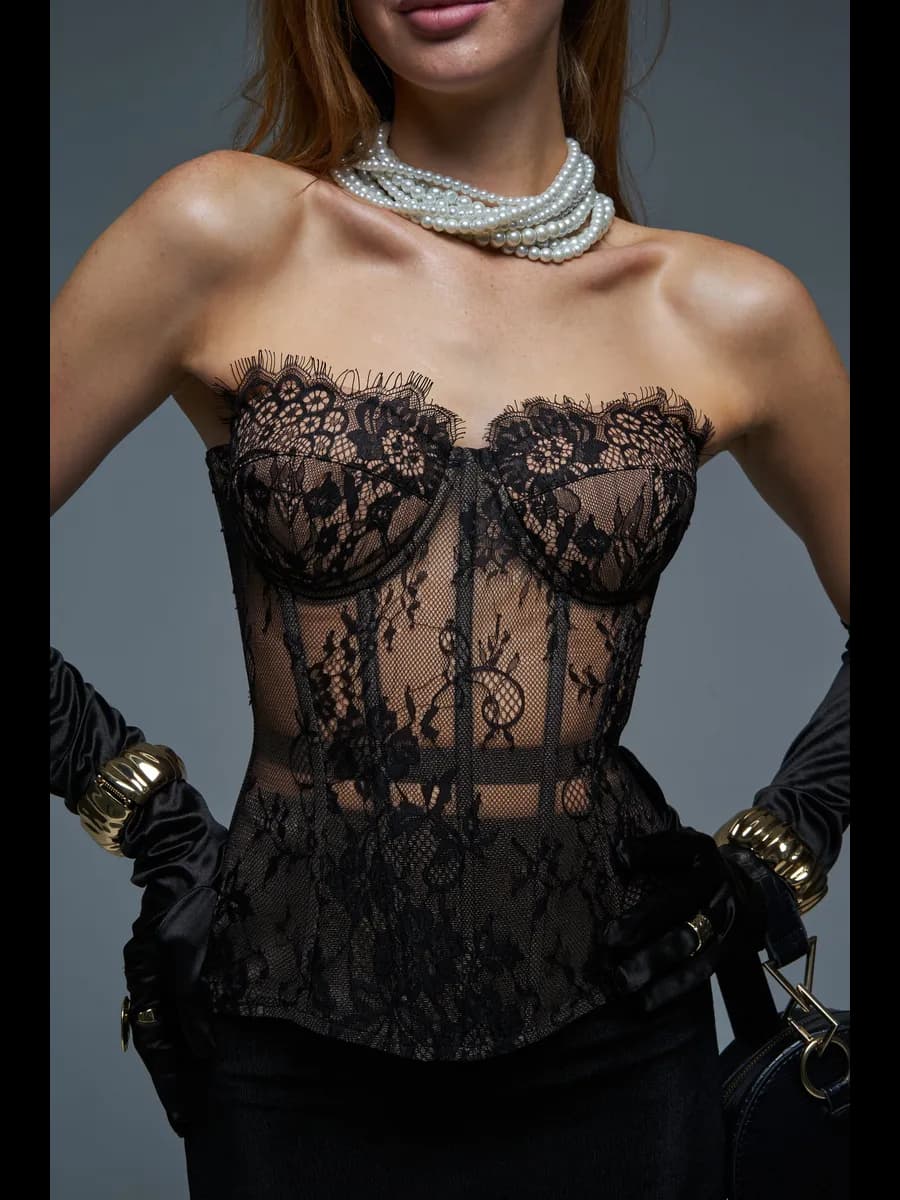 Корсет вечерний утягивающий кружевной