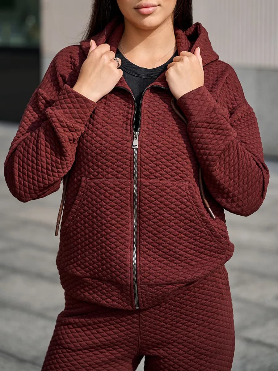 Костюм спортивный зип худи брючный