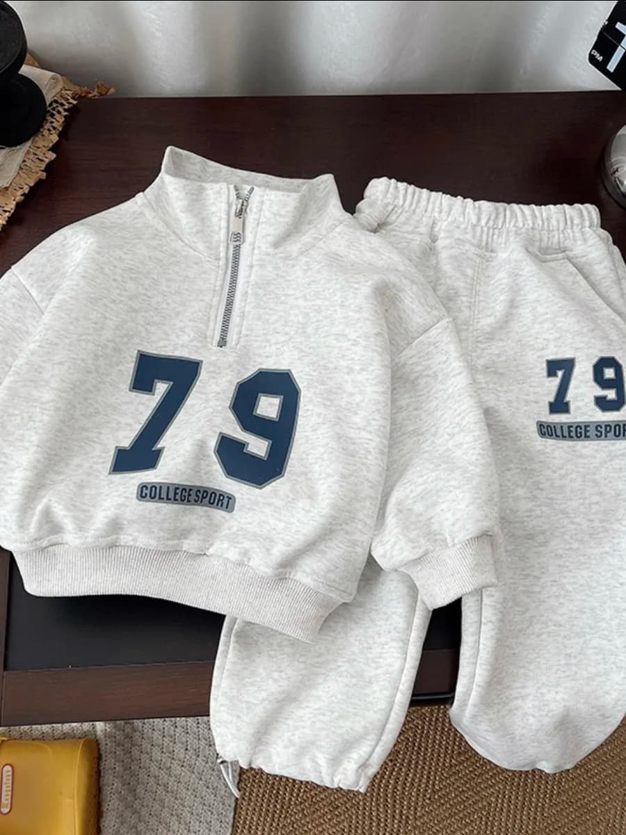 Детский костюм серый двойка