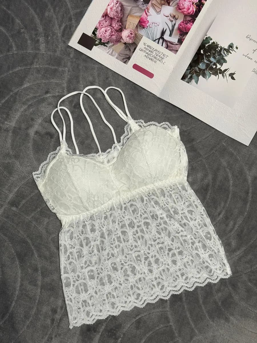 топ кружевной длинный