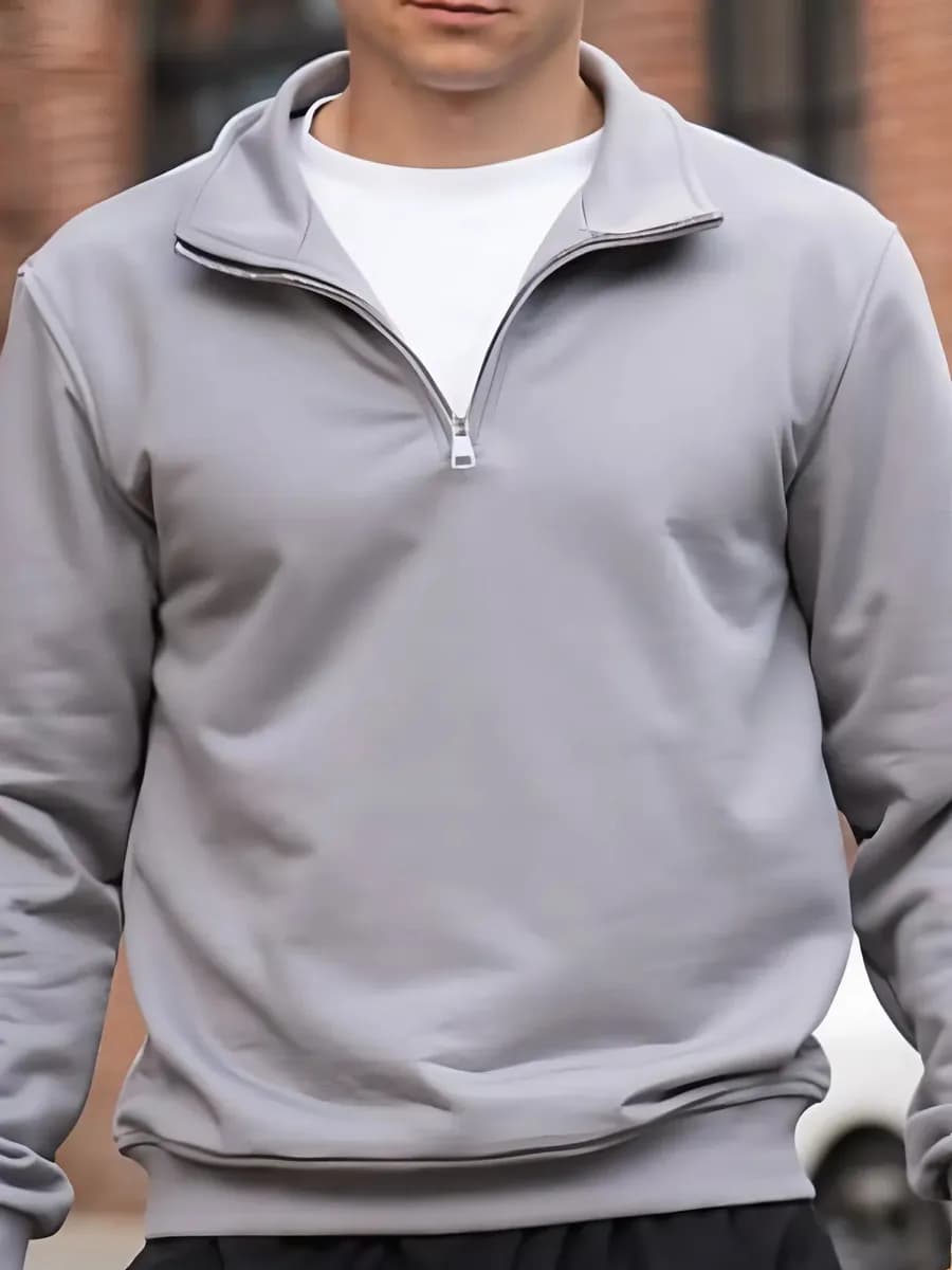 Свитшот на молнии полузамок