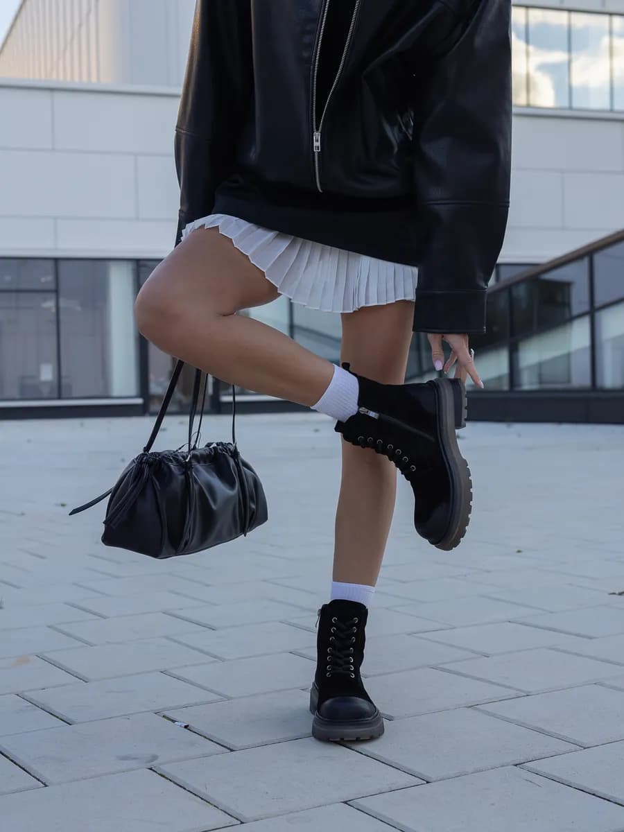 Ботинки демисезонные на платформе берцы