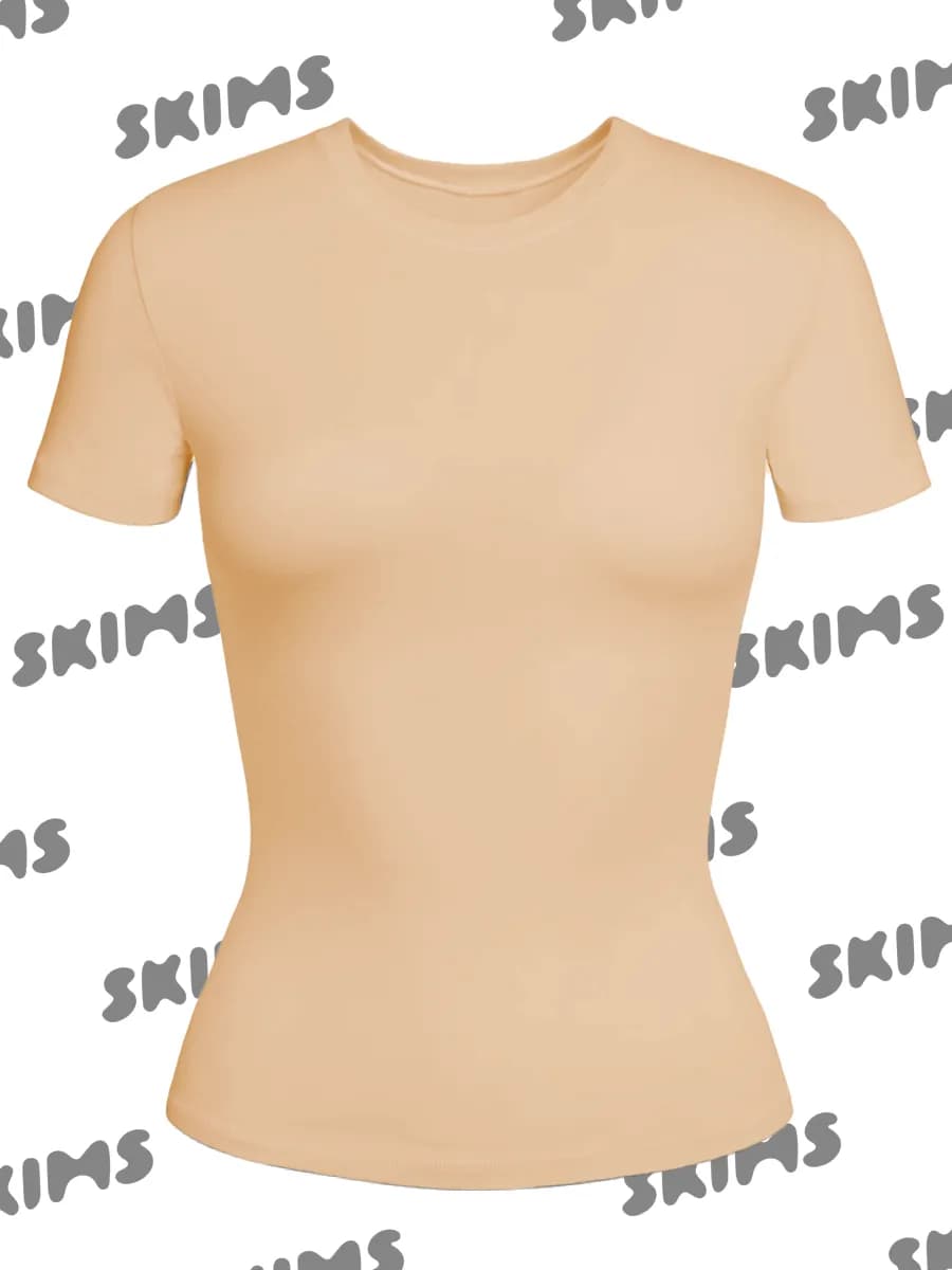 Футболка скимс базовая облегающая
