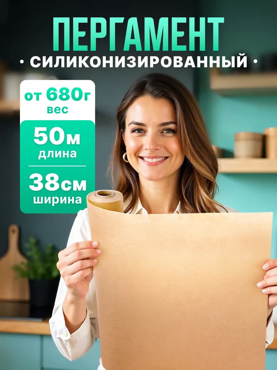 Бумага для выпечки силиконизированная пергамент - фото 1