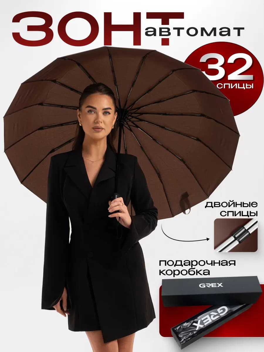 Зонт женский автомат усиленный подарок