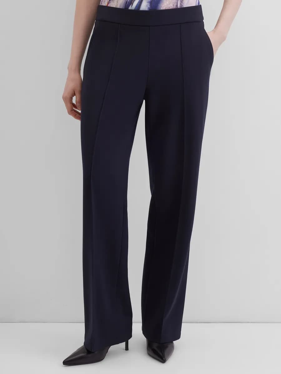 Брюки свободного кроя из трикотажа