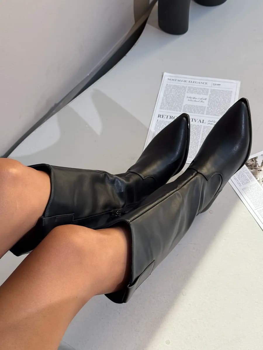 Сапоги казаки демисезонные высокие