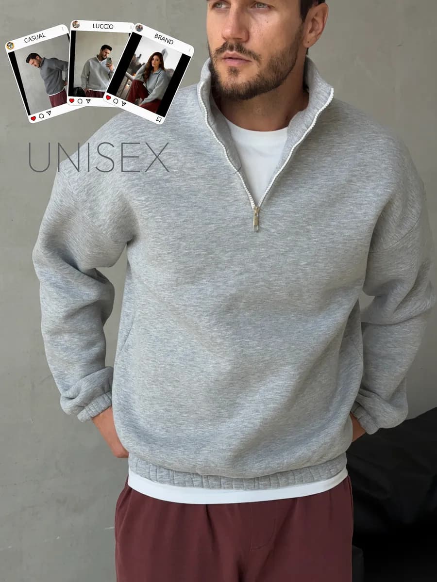 Джемпер пуловер толстовка свитшот кофта теплая с начесом