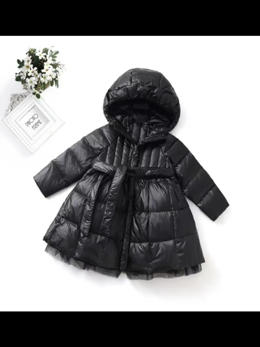 пальто демисезонное для девочки с капюшоном