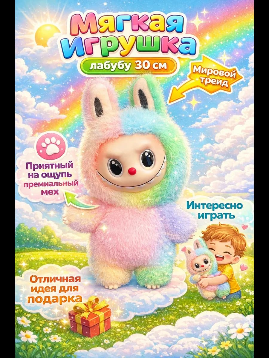 ЛаБуБу Большой 30 см. с крылышками и хвостом