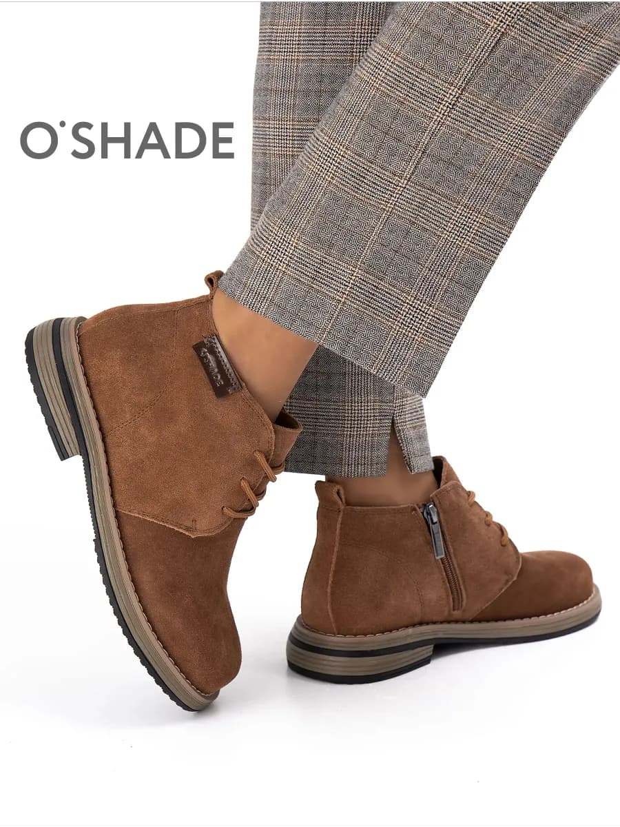 Ботинки коричневые женские демисезонные - фото 1