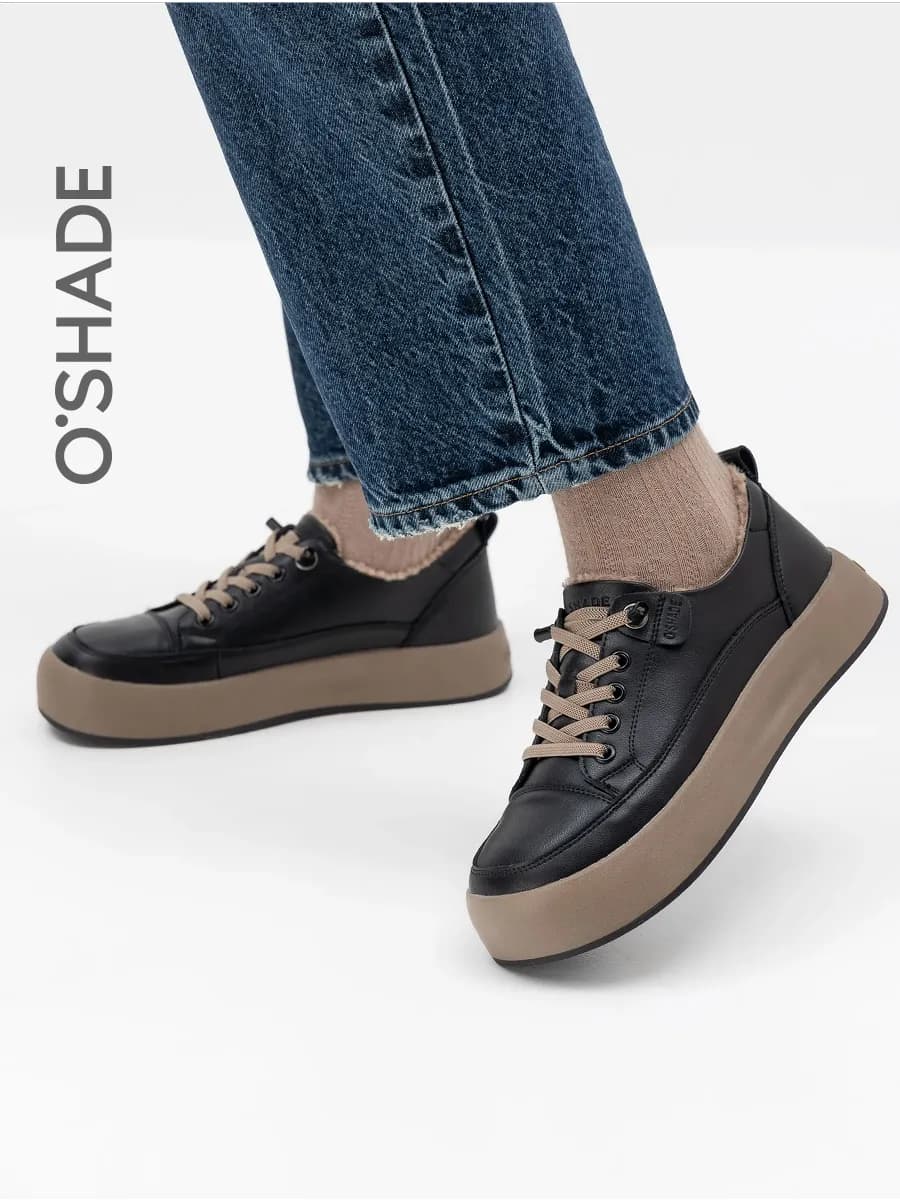 O'SHADE Полуботинки женские утепленные натуральная кожа