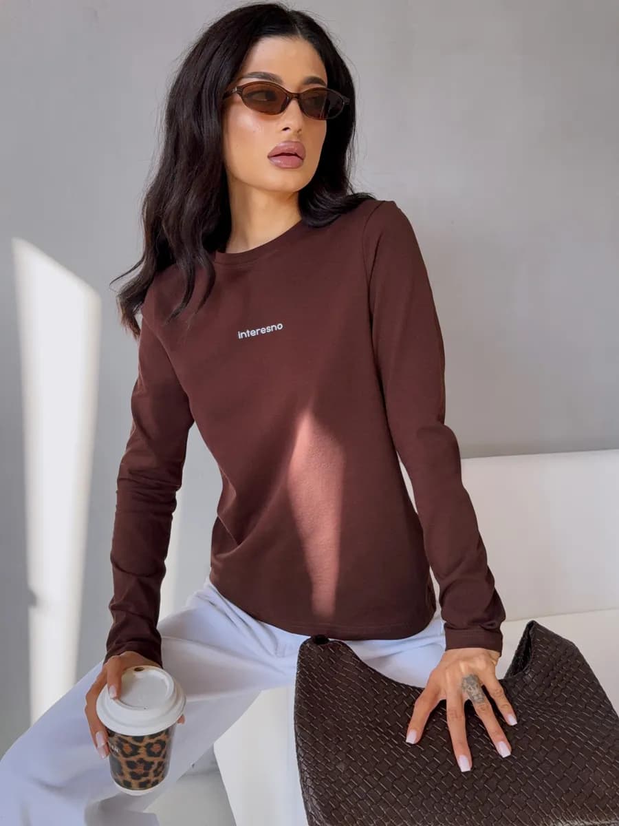 Лонгслив с надписью