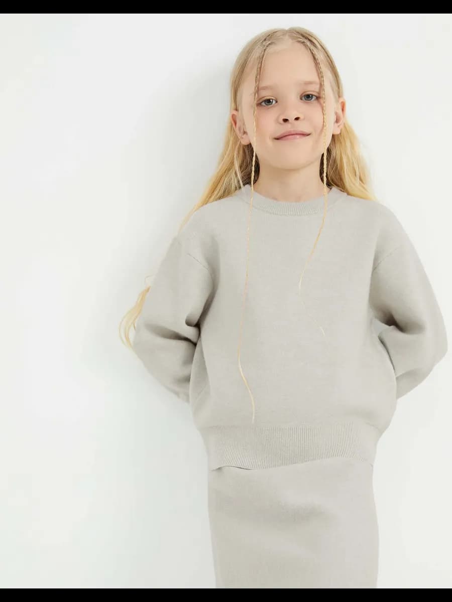 Серый джемпер oversize