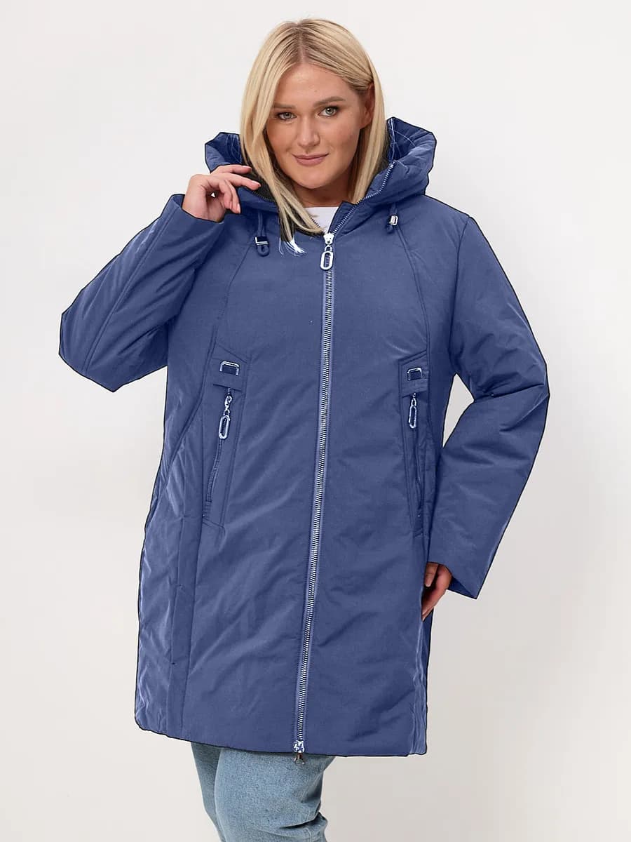 Куртка демисезонная больших размеров с капюшоном
