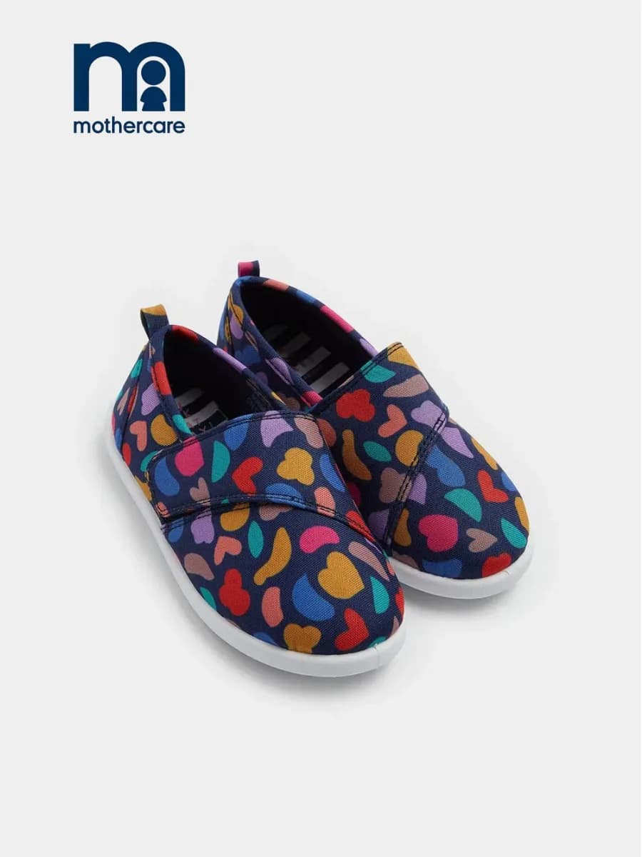 Слипоны детские текстильные кеды на липучке с принтом