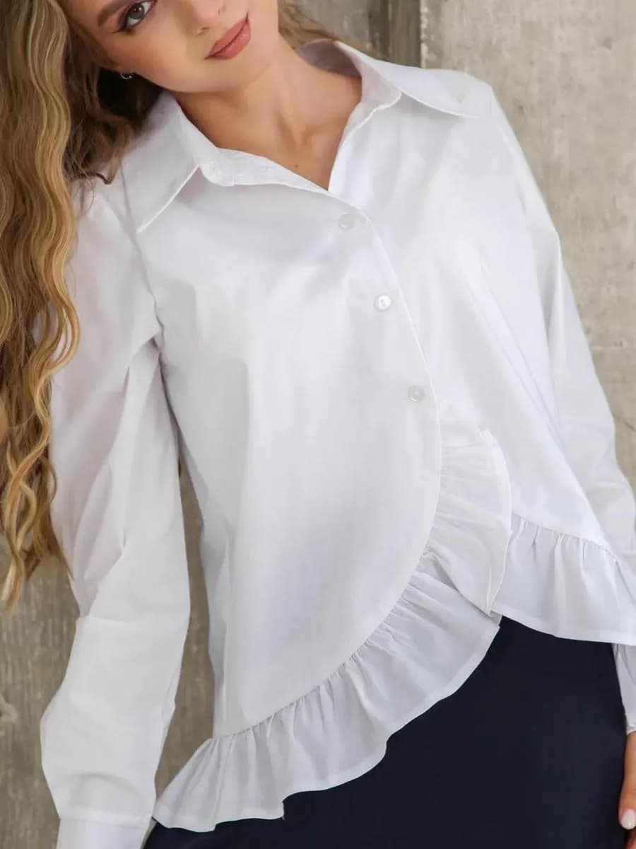 Белая школьная блузка для подростков