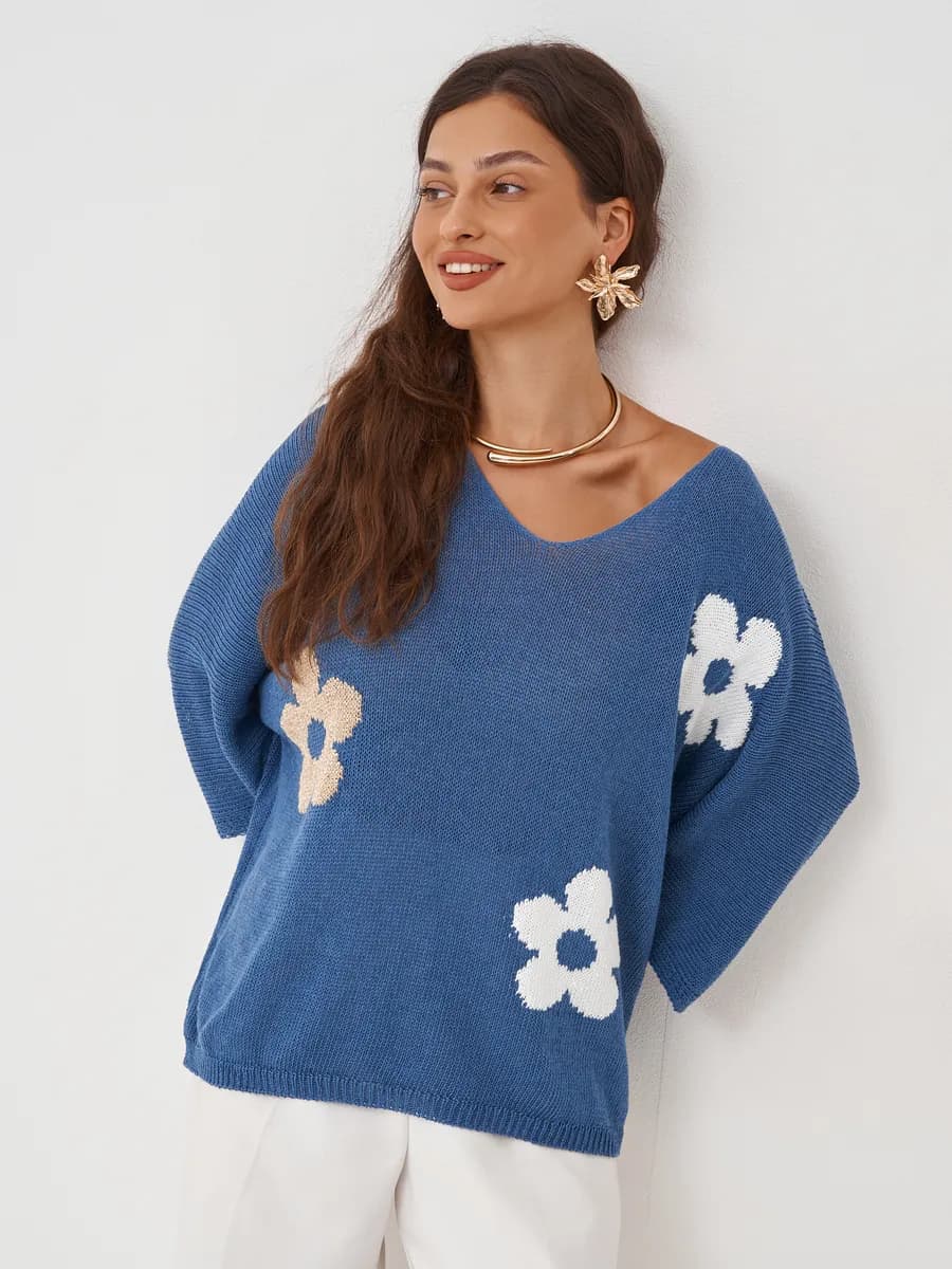 Джемпер вязаный оверсайз