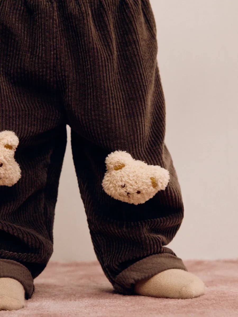 Вельветовые брюки с медвежатами