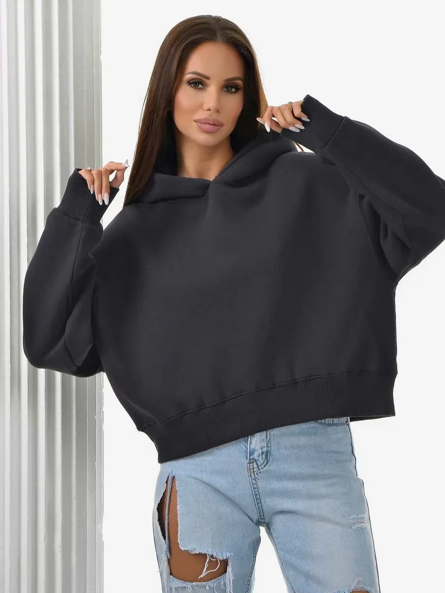 Худи укороченное с начесом