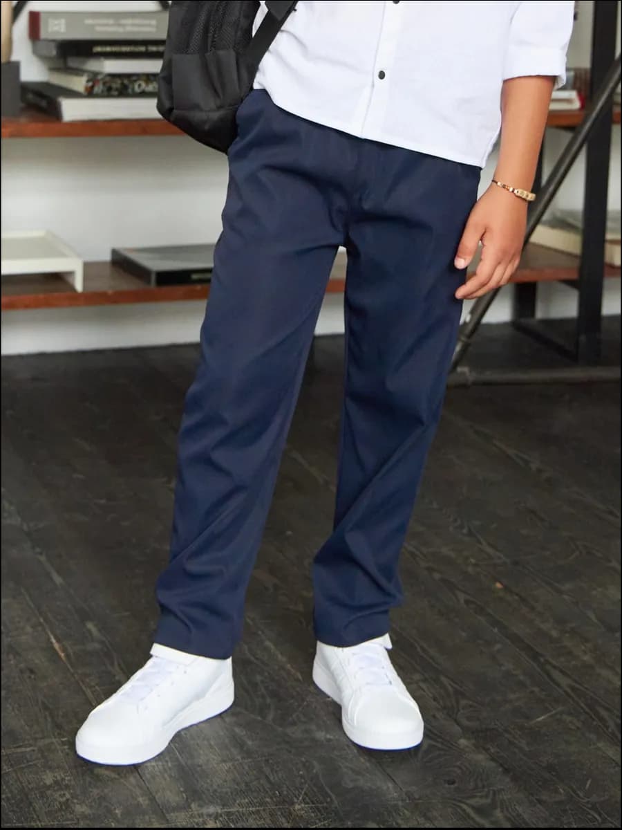 Брюки школьные на резинке