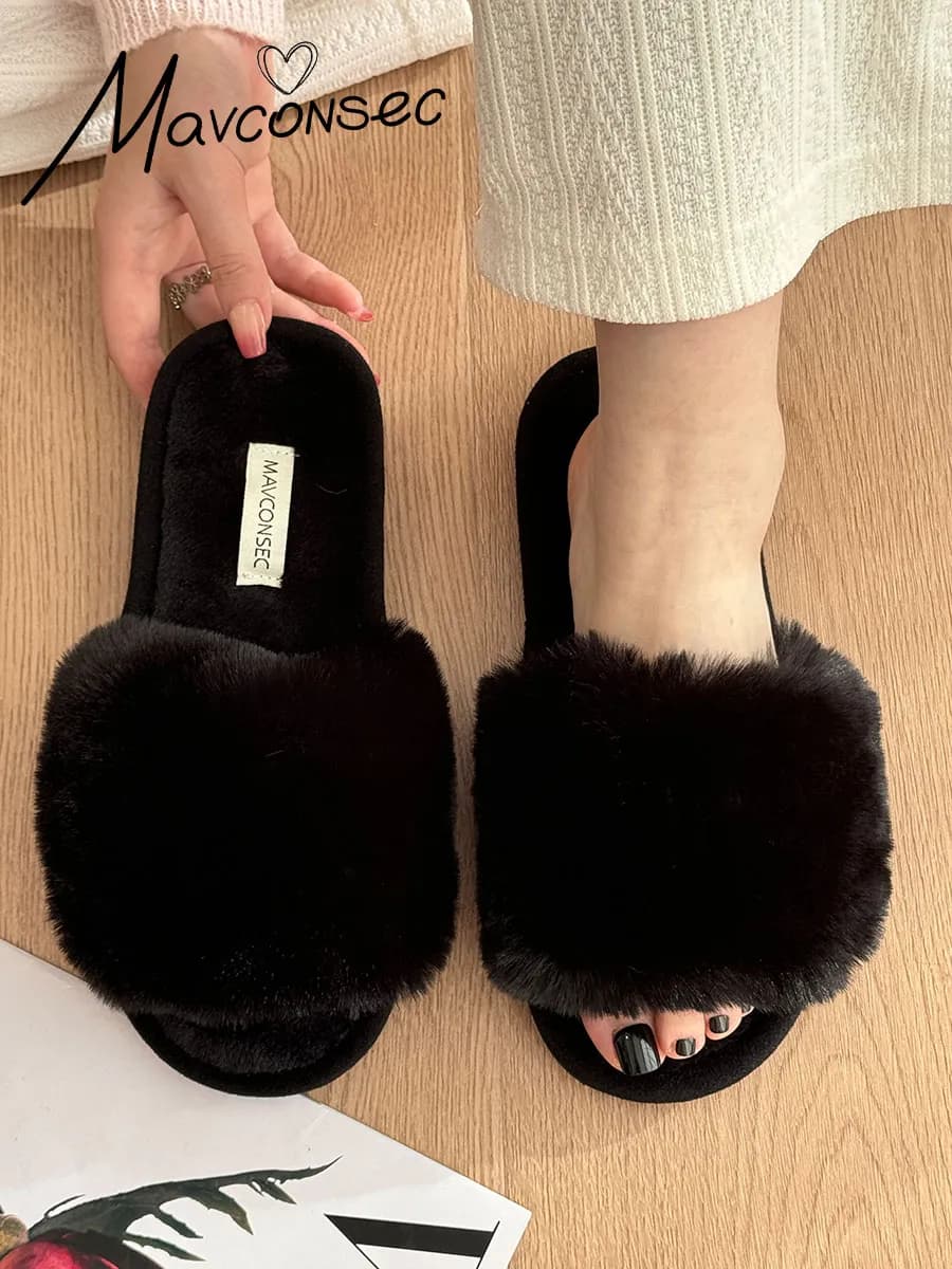 Тапочки домашние меховые - фото 1