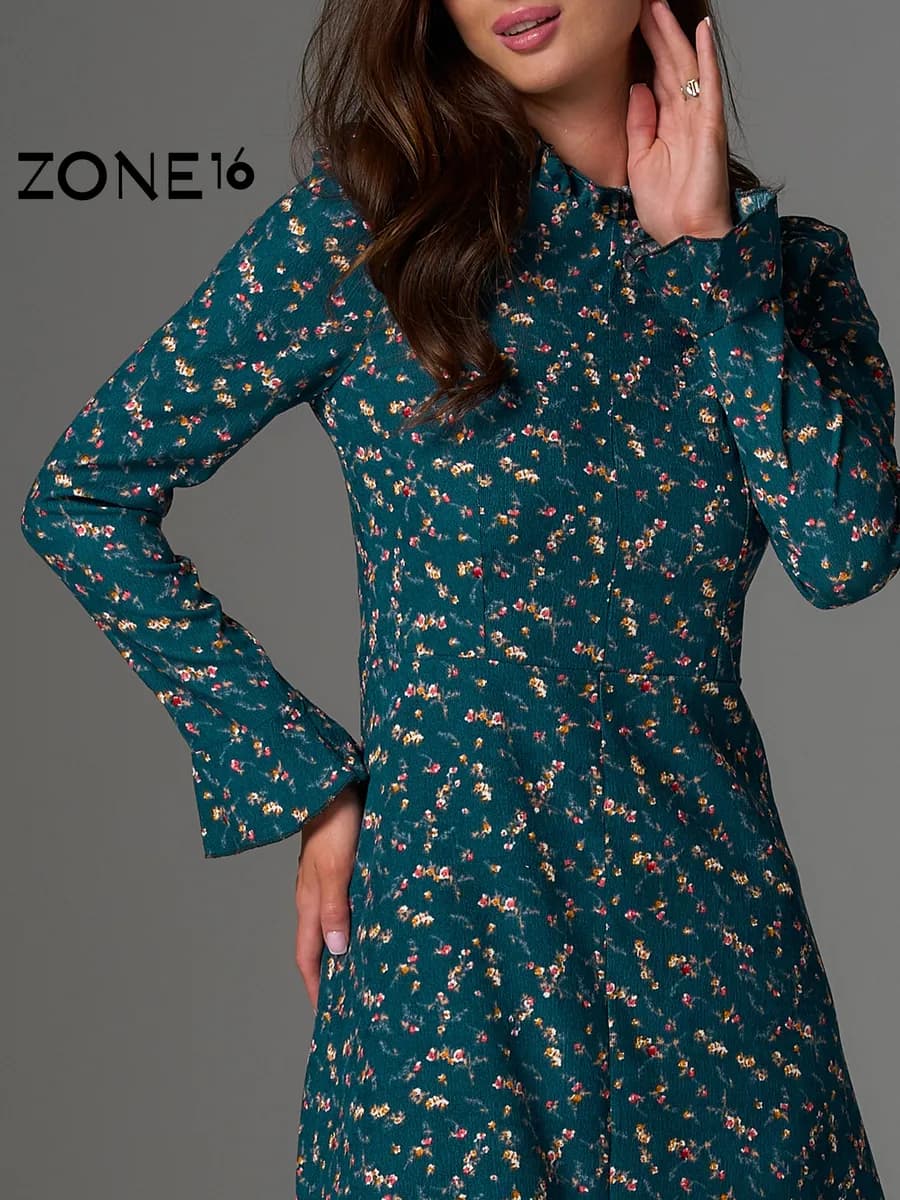 Весеннее вельветовое платье макси