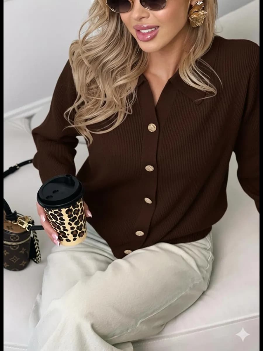 Кардиган укороченный на пуговицах