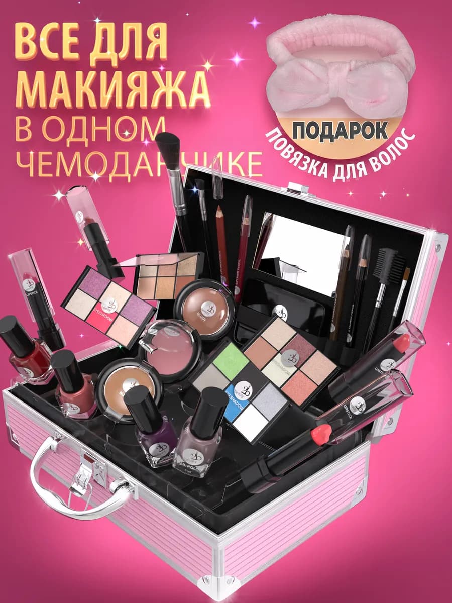 Подарочный набор декоративной косметики для макияжа Pink Glo…