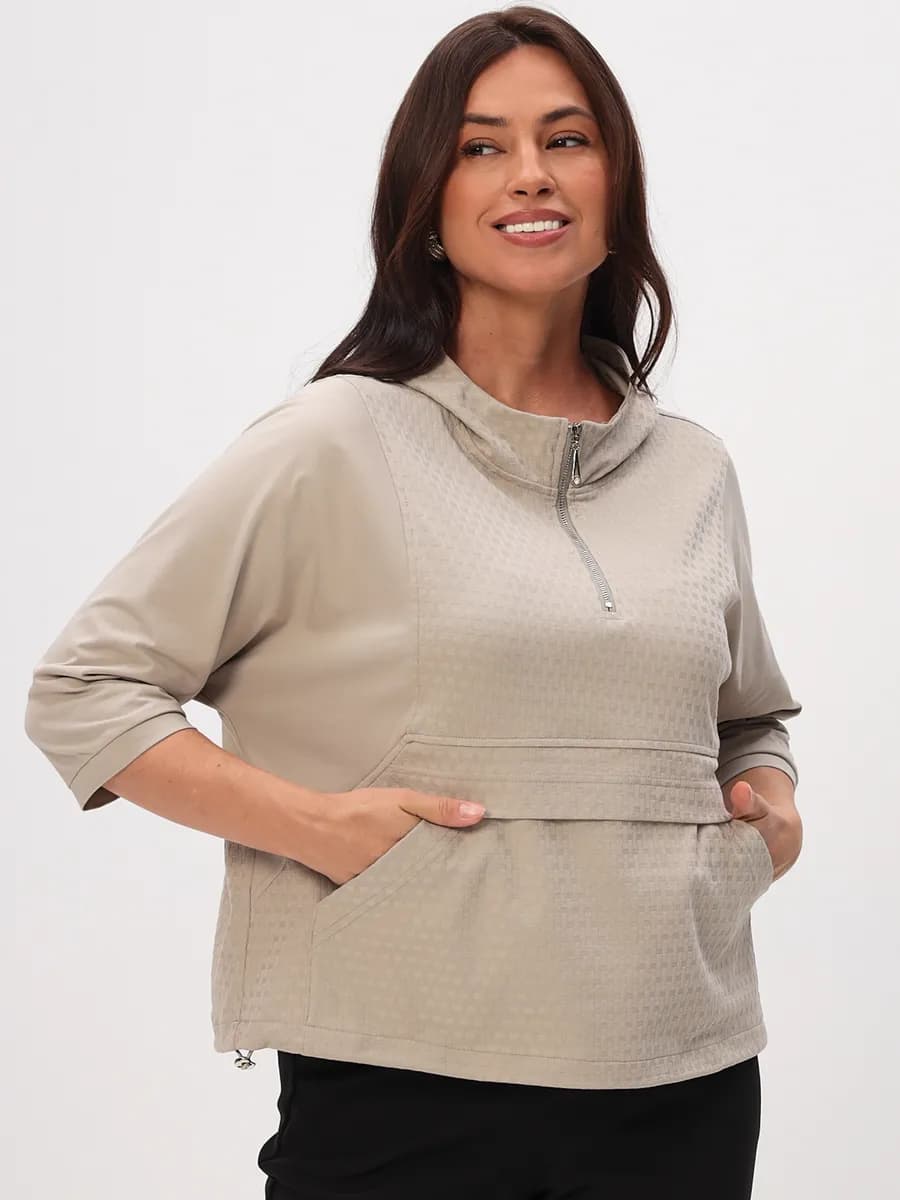 Лонгслив больших размеров кофта офисная