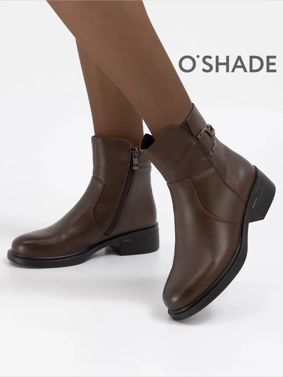 Ботинки женские демисезонные коричневые