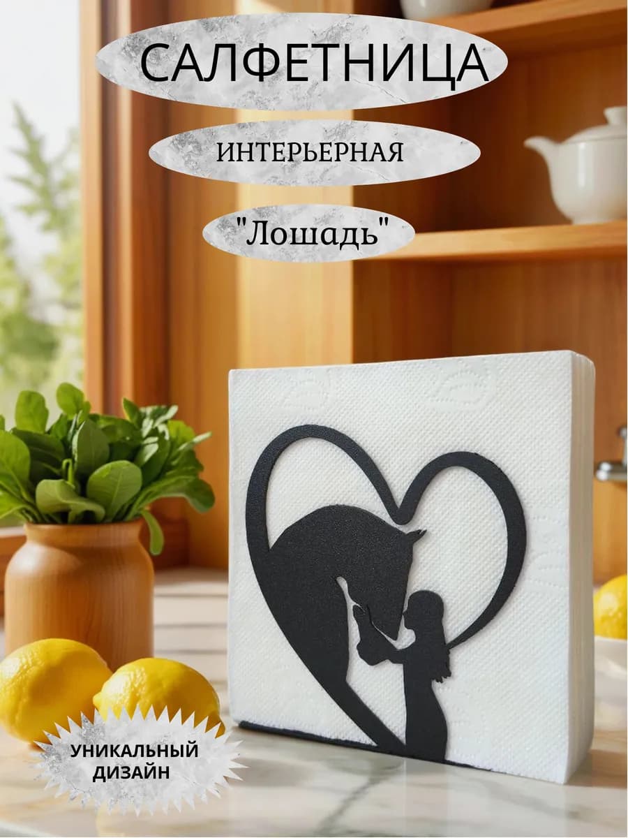 Салфетница металлическая интерьерная на стол