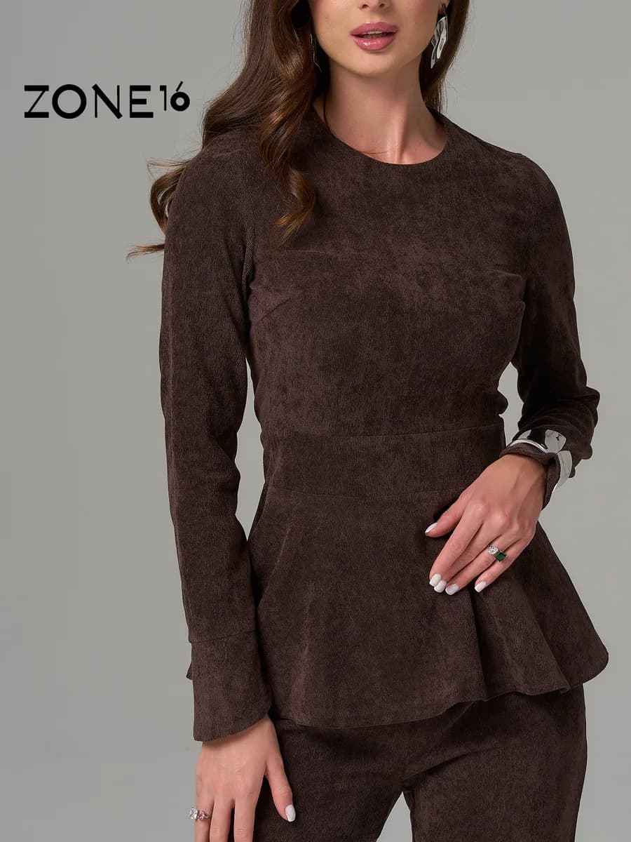 Брючный костюм праздничный вельветовый