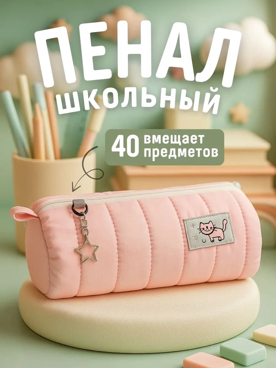 Пенал школьный для девочки в корейском стиле у2к тубус