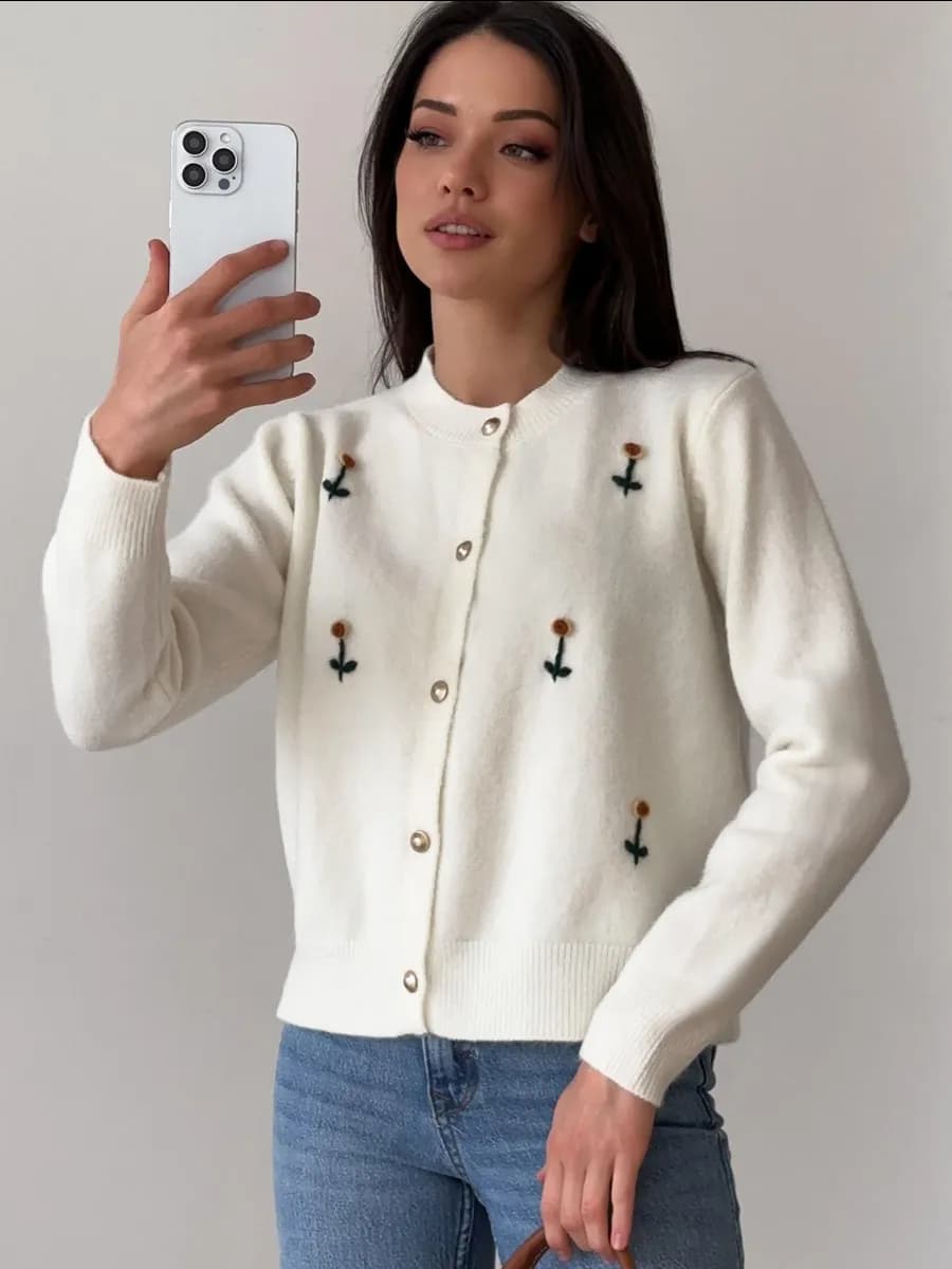 Кардиган укороченный на пуговицах