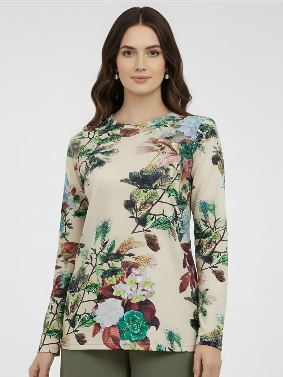 Джемпер с длинным рукавом модный стильный базовый