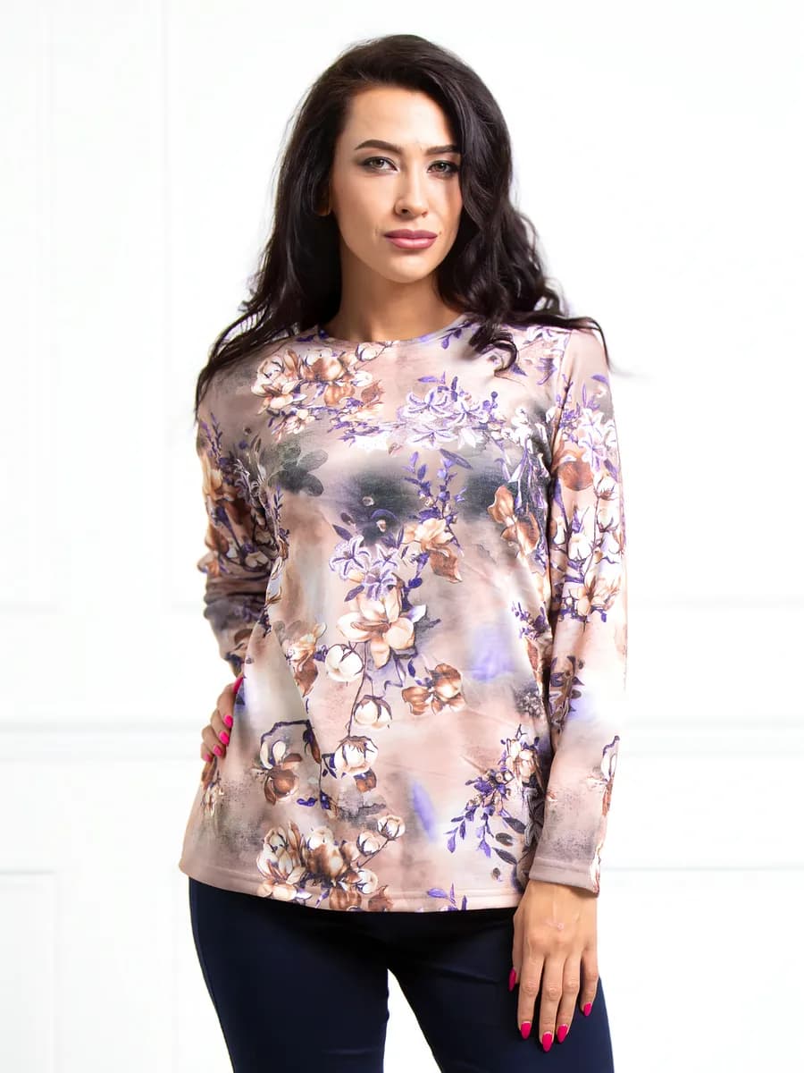 Джемпер с длинным рукавом модный стильный базовый