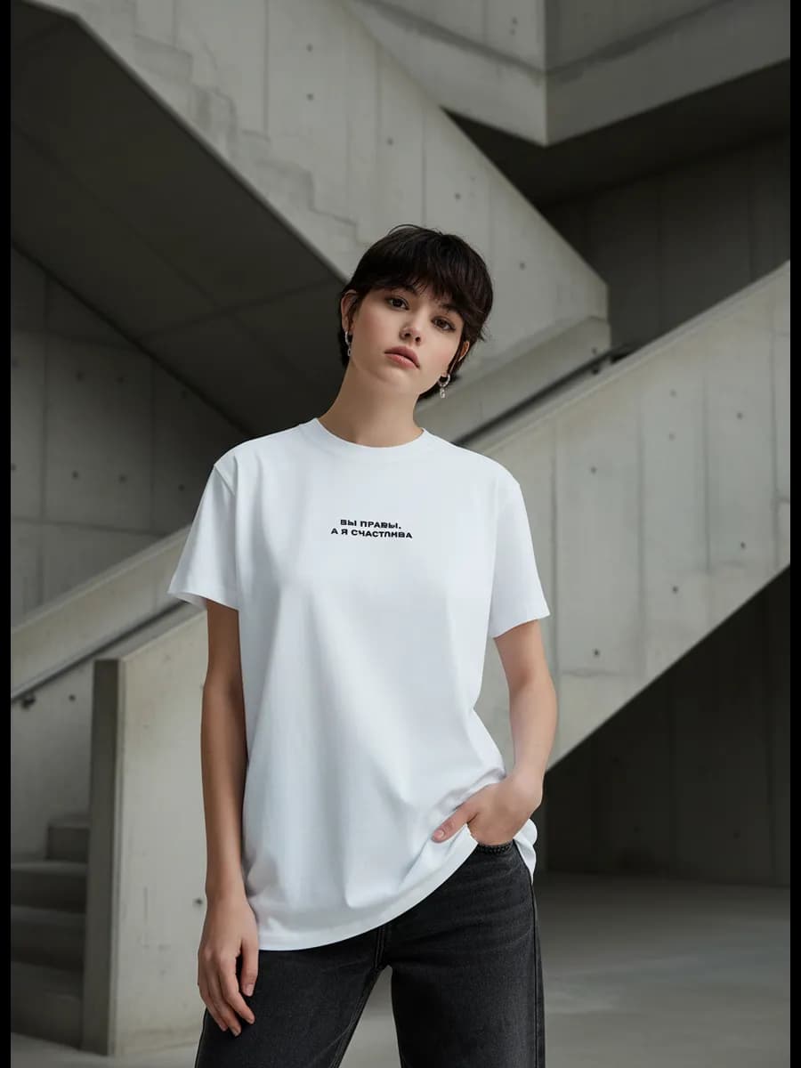 Футболка оверсайз с надписью