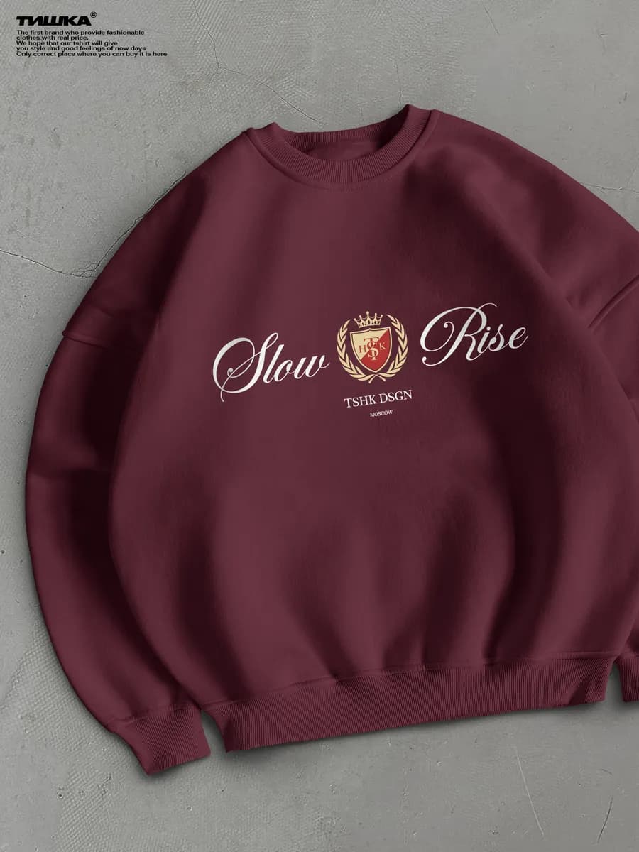 Оверсайз свитшот с принтом old money