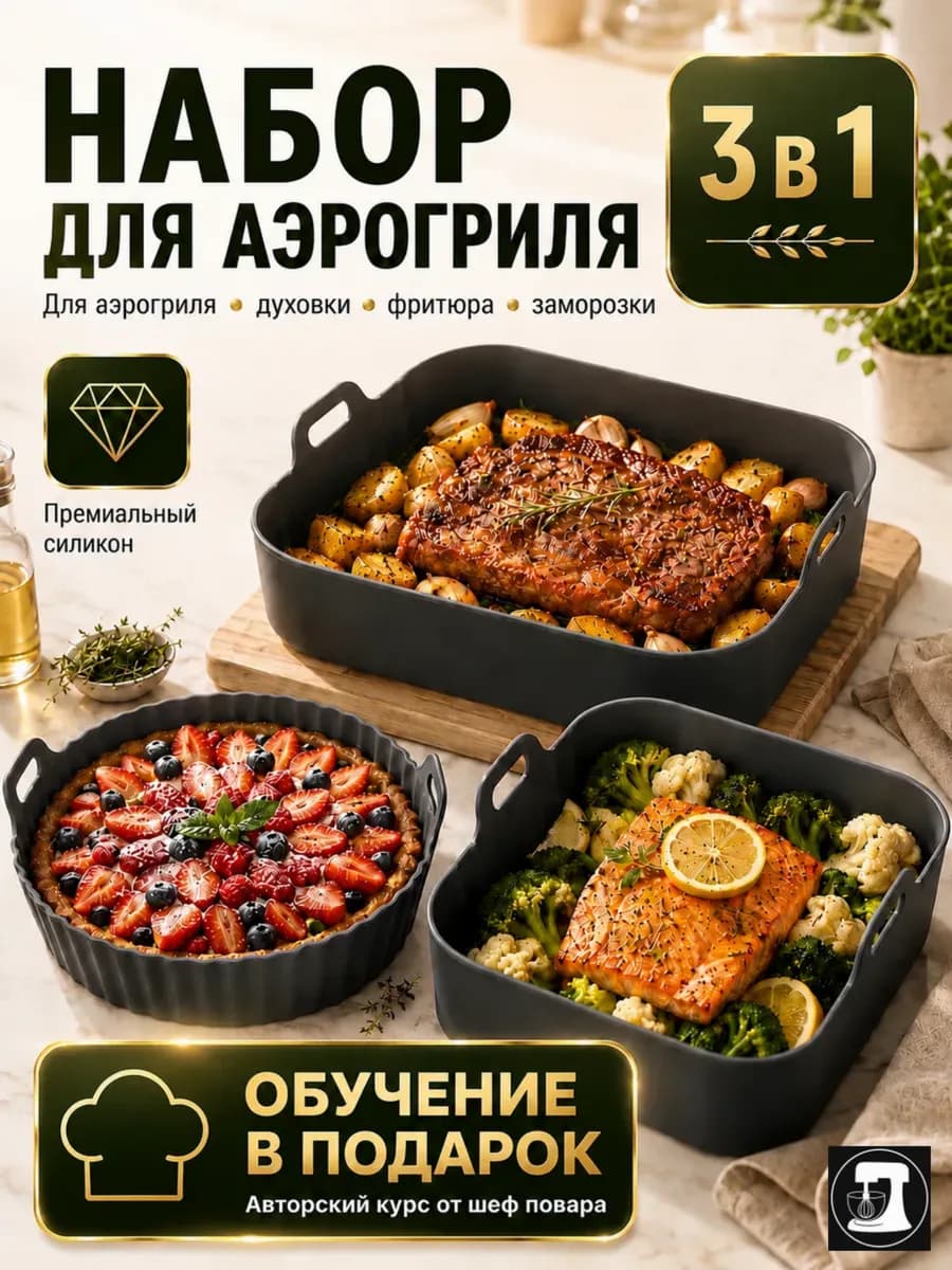 Силиконовые формы для аэрогриля набор