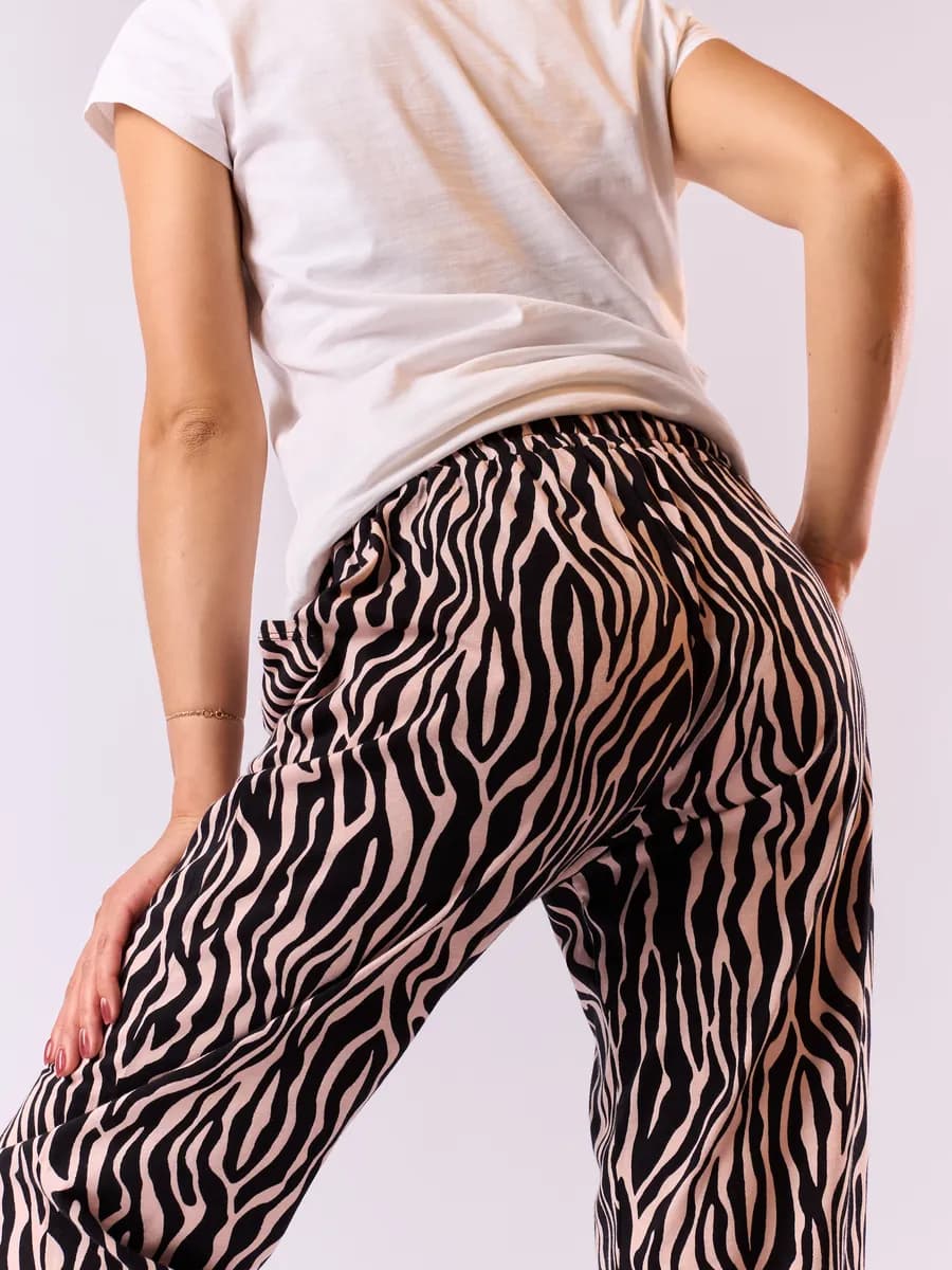 Брюки домашние пижамные на резинке джоггеры