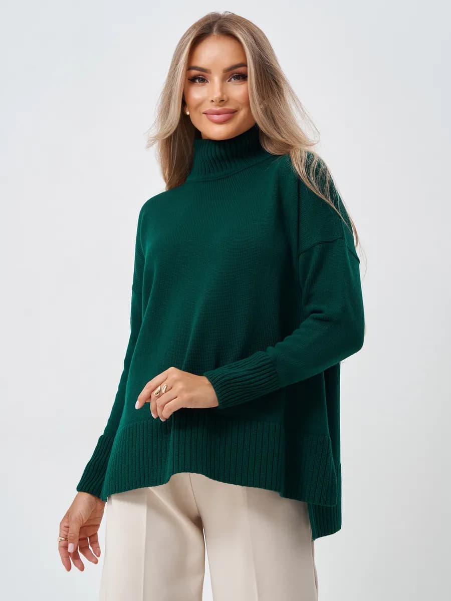 Джемпер с воротником стойка